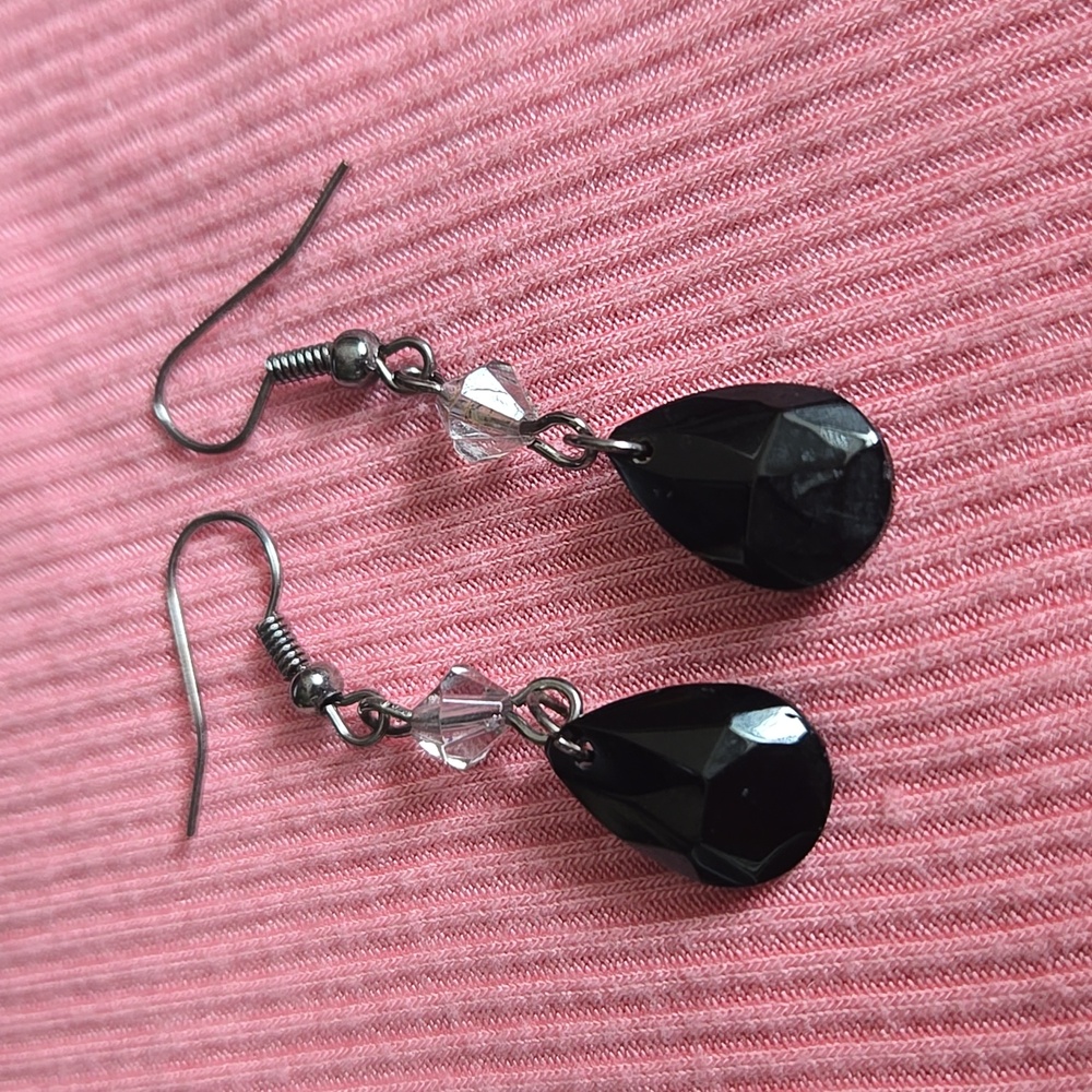 Acrylic Dangle Earrings - Picture 2 of 2